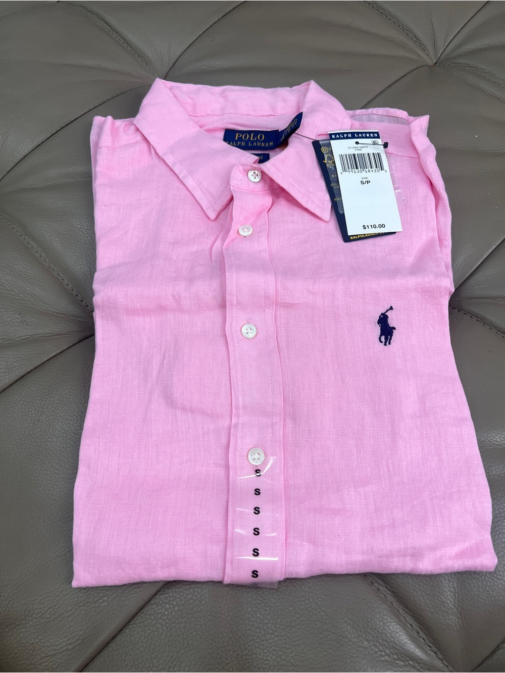 Polo by Ralph Lauren women linen  Pink Button-Down Shirt Size ：S
